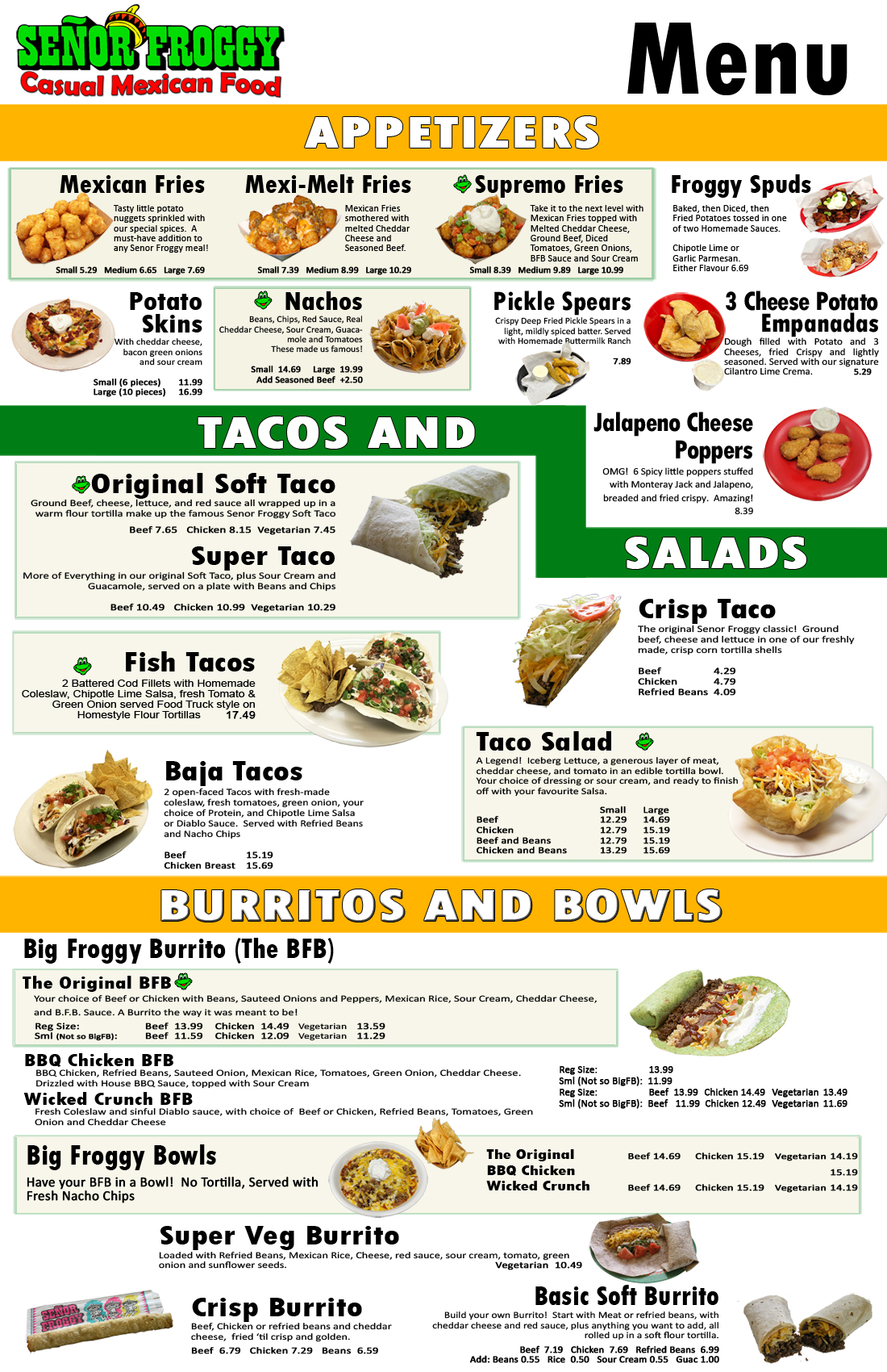 Large Menu Front